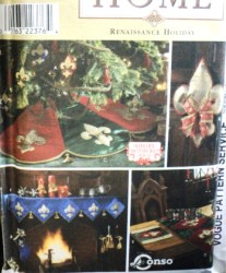 8475 RENN XMAS TREESKIRT, ORNAMNT, LINENS, DOOR DECOR PATTERN